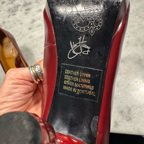 John Fluevog Women's Deep Red Heels - Picture 3 of 8